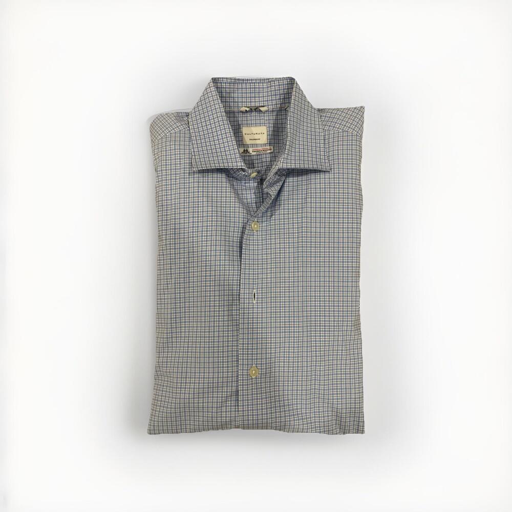 CULTURATA THOMAS MASON MENS CASUAL BUTTON SHIRT 16.5/42 LARGE MADE IN ITALY VGC!
